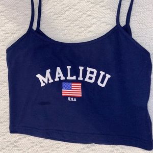 blue crop top